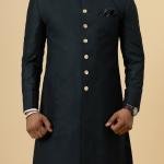 Classic Dark Green Achkan for Men | Elegant Ethnic Wear | Jaipurio